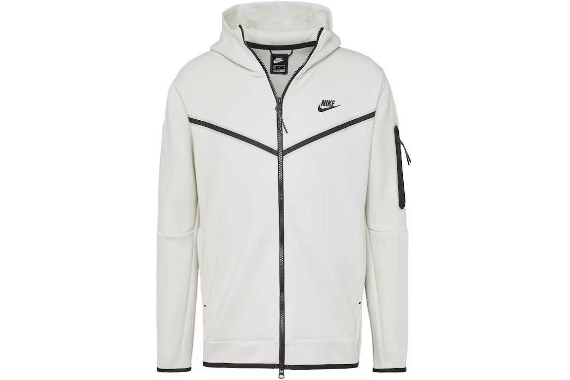 Nike Sportswear Tech Fleece Full Zip Hoodie Light Bone Black