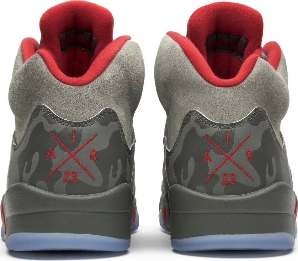 Grey camo jordan 5 best sale