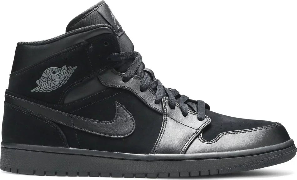 Jordan 1 triple black hot sale mid