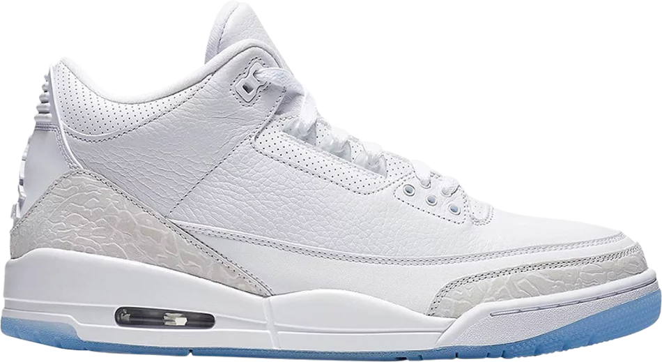 Jordan retro 3 triple white hotsell