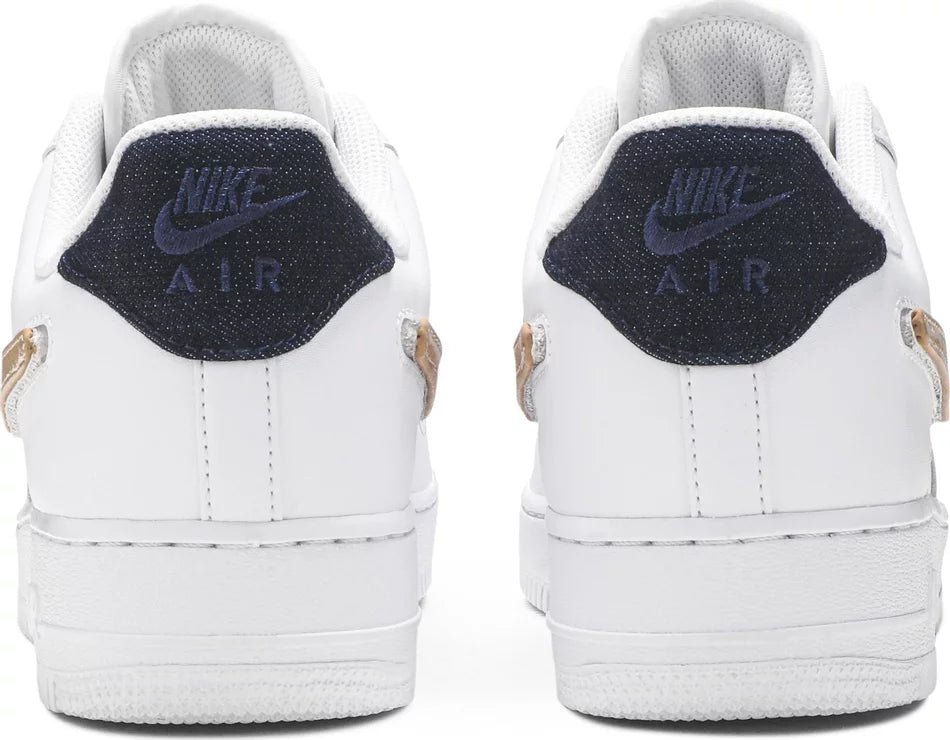 Air force 1 low removable swoosh pack white vachetta tan best sale