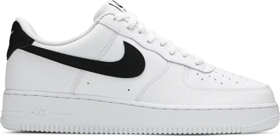 Nike Air Force 1 Low 07 White Black Pebbled Leather