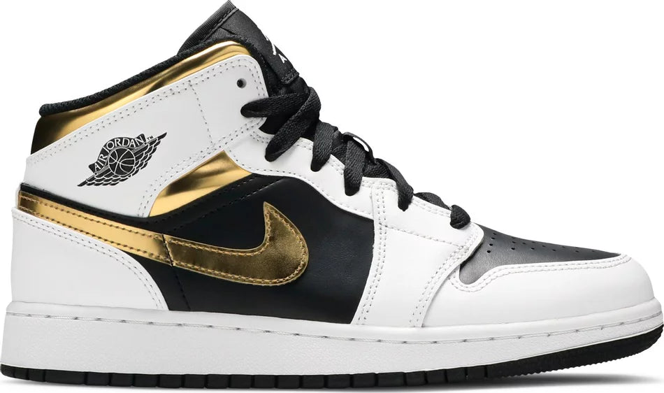 Gold and cheap black jordans