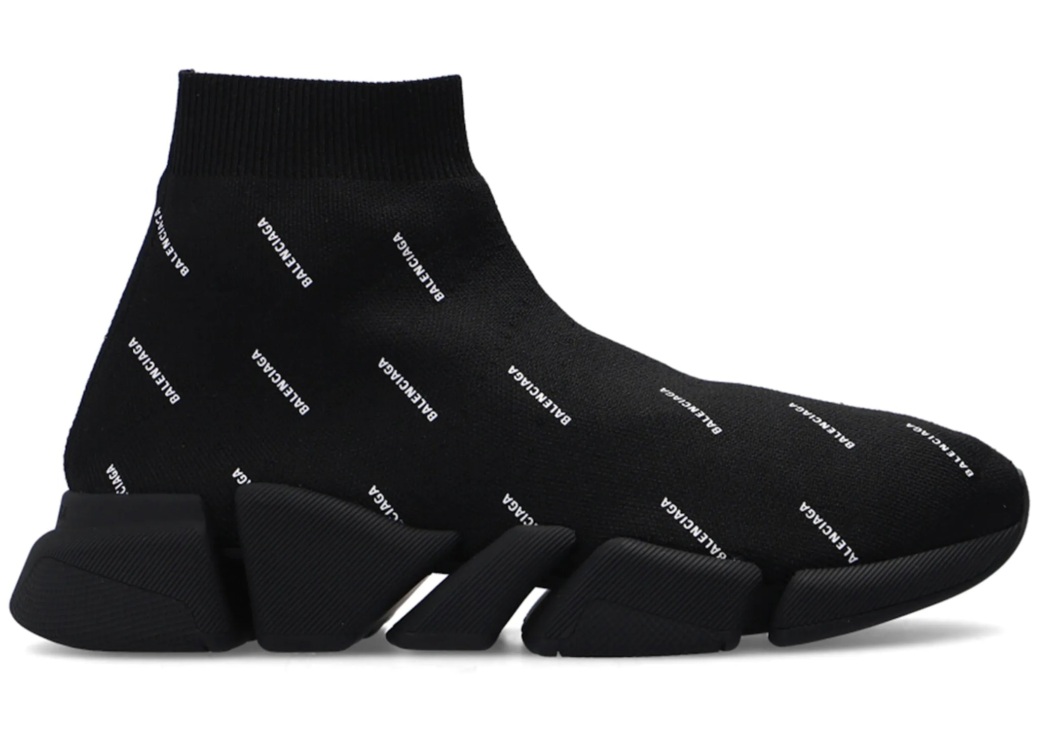 Balenciaga Speed Trainer 2.0 All Over Logo Black White W SNEAKRS