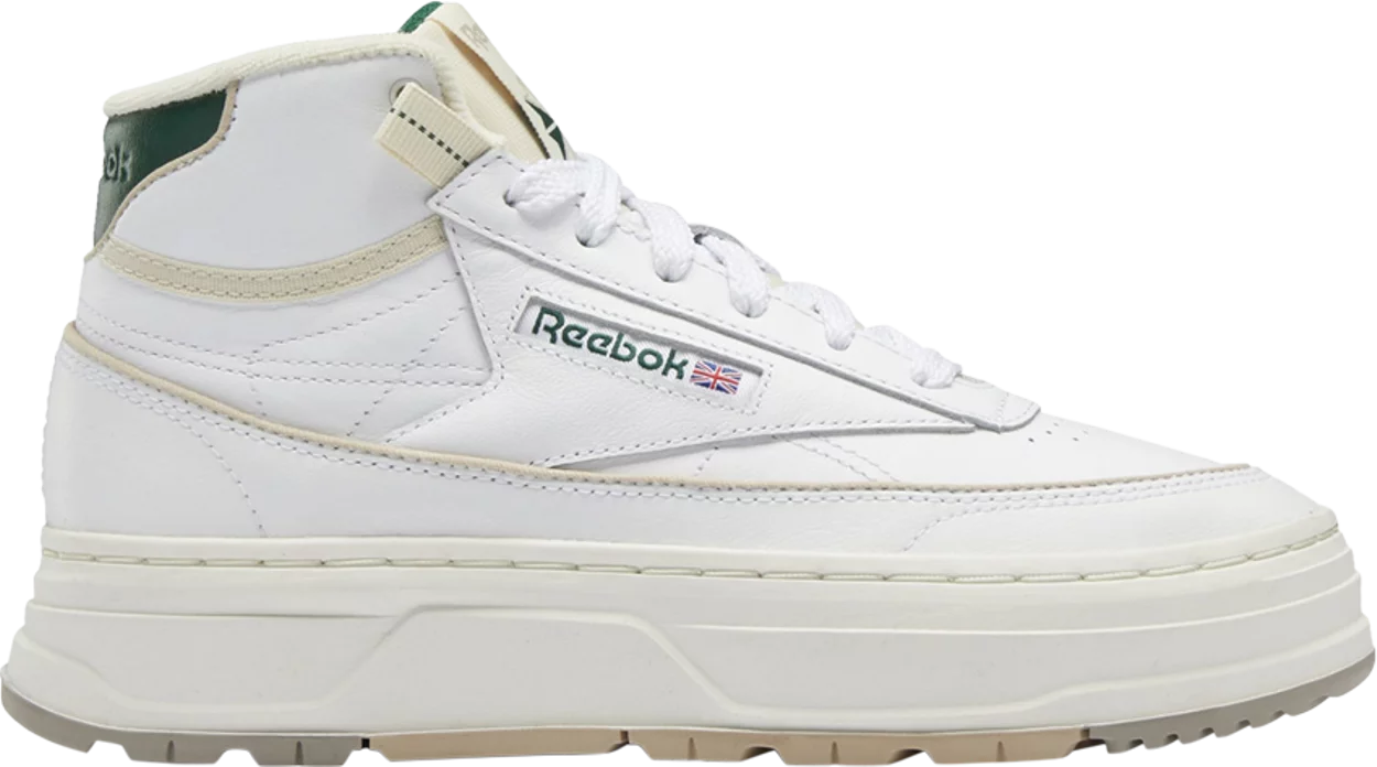 Reebok Club C Geo Mid White Dark Green W