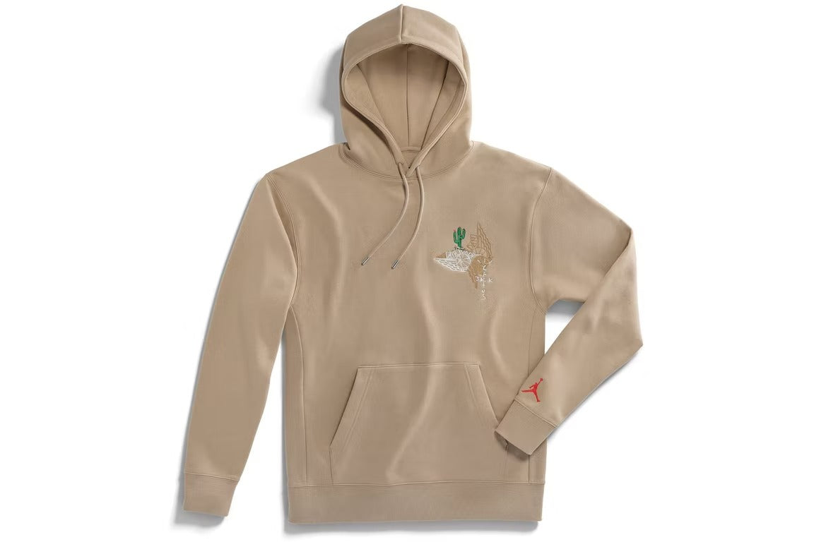 Travis Scott Cactus Jack x Jordan Pullover Hoodie Khaki University Red